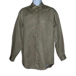 Levi's Jeanswear Khaki Button Front Western Dress Casual Shirt Men's Medium